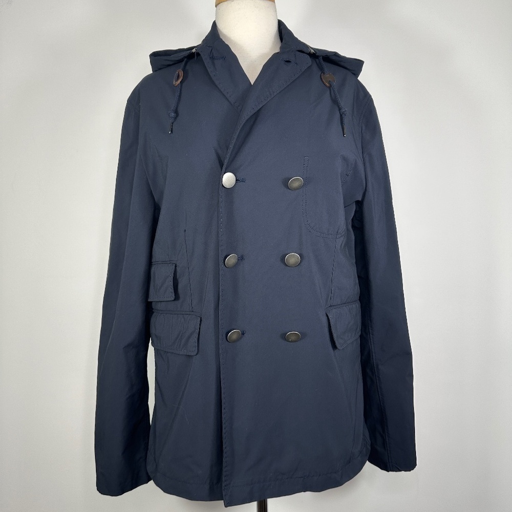 J.LINDEBURG Golf Jacket-Size XL Windbreaker Navy Buttons Front